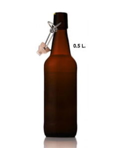 Steklenice za pivo “Bavarian” (12/1) 500 ml + mehanični zamaški